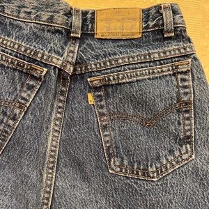 Vintage 80s Levi’s Brown Tan Tab Jeans Womens 26x33